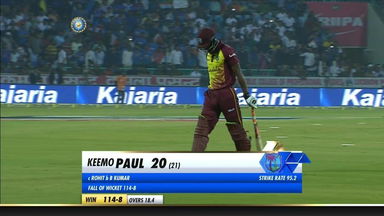 IND vs WI 2018, 2nd T20I: Keemo Paul Wicket