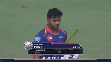 M18: DD vs KKR – Rishabh Pant Wicket