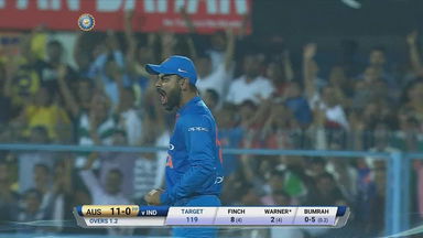 IND vs AUS 2017, 2nd T20I: Fall of wickets