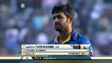 5TH ODI: IND vs SL – Lahiru Thirimanne Wicket