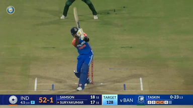IND vs BAN 2024, 1st T20I: Suryakumar Yadav Six