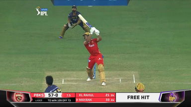 M45: KKR vs PBKS – Mayank Agarwal Six