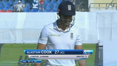 IND vs ENG 2016 - 3rd Test, day 1 : Alastair Cook Wicket