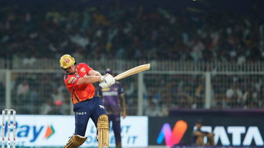 On the attack: Bairstow smashes 4,6,4,4,6 off Anukul