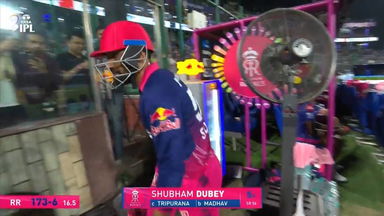 IPL 2026 M62: DC vs RR - Shubham Dubey Wicket