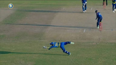 SMAT 2023: Stunner! Sharath's spectacular flying catch to dismiss Solanki