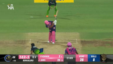 M32: RCB vs RR –  Dhruv Jurel  Six