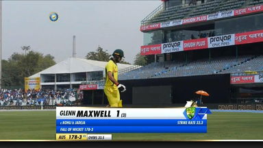 IND vs AUS 2019, 5th ODI: Glenn Maxwell Wicket
