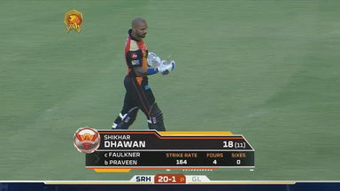 M53: GL vs SRH – Shikhar Dhawan Wicket