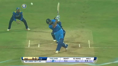 IND vs SL 2017, 3rd T20I: Rohit Sharma Six