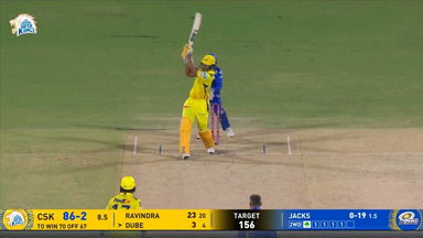 IPL 2025 M03: CSK vs MI - Shivam Dube Six