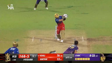 M10: RCB vs KKR – Virat Kohli Six