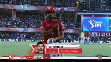 M44: KXIP vs KKR – Karun Nair Wicket