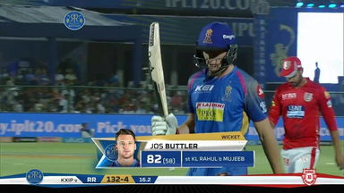 M40: RR vs KXIP – Jos Buttler Wicket