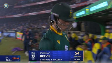 IND vs SA 2025, 2nd ODI: Dewald Brevis Wicket