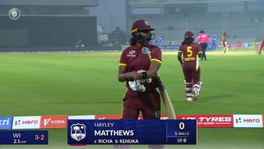 IND-W vs WI-W 2024, 1st ODI: Hayley Matthews Wicket