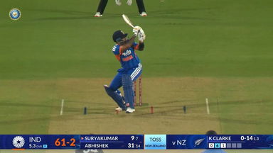 IND vs NZ 2026, 1st T20I: Suryakumar Yadav Six