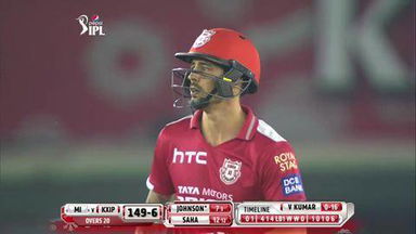 M35: KXIP vs MI – Wriddhiman Saha Wicket