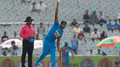 R Ashwin's first over on ODI comeback