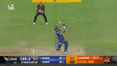 M58: SRH vs LSG –  Prerak Mankad  Six