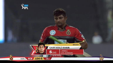 M03: KKR vs RCB – Sarfaraz Khan Wicket