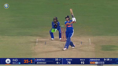 IND-W vs SL-W 2025, 3rd T20I: Shafali Verma Six