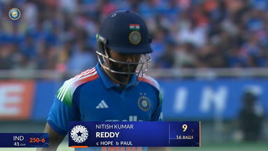 IND vs WI 2026, 3rd ODI: Nitish Kumar Reddy Wicket