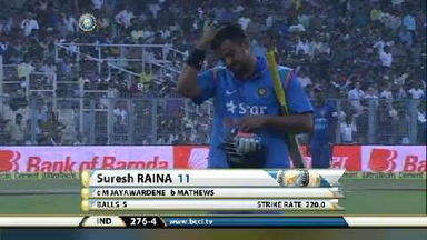 4TH ODI: IND vs SL – Suresh Raina Wicket