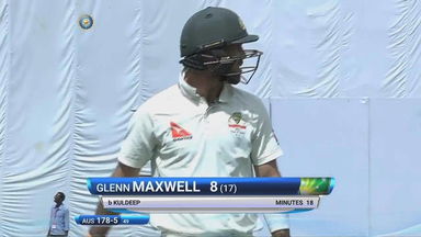 IND vs AUS 2017 - 4th Test day 1 : Glenn Maxwell Wicket