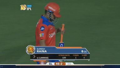 M50: GL vs DD – Suresh Raina Wicket