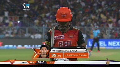 Q2: SRH vs KKR – Wriddhiman Saha Wicket