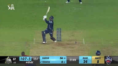 M44: GT vs DC – Rahul Tewatia Six