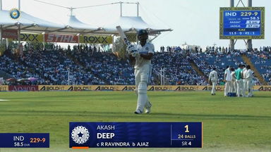 IND vs NZ 2024, 2nd Test: Akash Deep Wicket