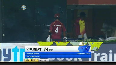 IND vs WI 2018, 1st T20I: Shai Hope Wicket