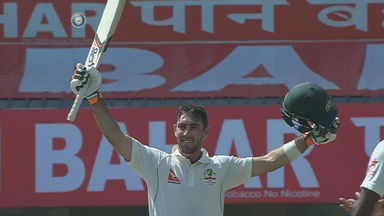 Maxwell hits maiden Test ton