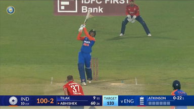 IND vs ENG 2025, 1st T20I: Abhishek Sharma Six