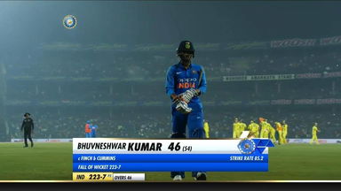 IND vs AUS 2019, 5th ODI: Bhuvneshwar Kumar Wicket