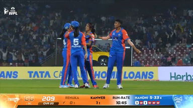 Wicket: Match 4, Delhi Capitals vs Gujarat Giants, WPL 2026: Renuka Singh Wicket