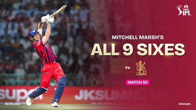 Mitchell Marsh's all 9 sixes vs RCB
