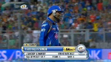 M7: MI vs KXIP – Harbhajan Singh Wicket