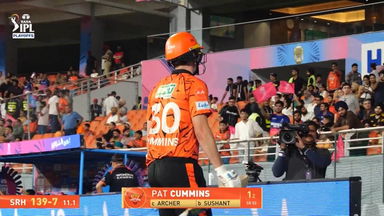 IPL 2026 Eliminator: SRH vs RR - Pat Cummins Wicket