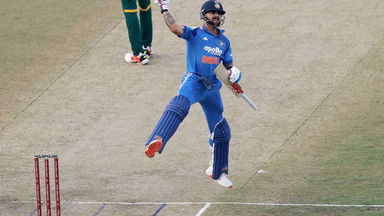 100 up in style: Kohli guides it to perfection and celebrates