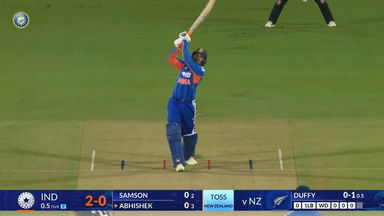 IND vs NZ 2026, 1st T20I: Abhishek Sharma Six