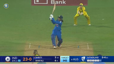 IND-W vs AUS-W 2023-24, 1st T20I: Smriti Mandhana Six