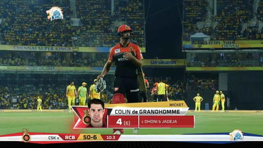 M01: CSK vs RCB – Colin de Grandhomme Wicket