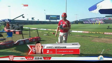 M53: CSK vs KXIP – Jimmy Neesham Wicket