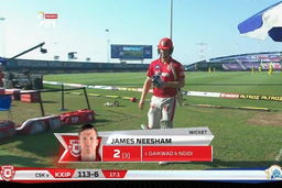 M53: CSK vs KXIP – Jimmy Neesham Wicket