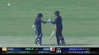 SMAT 2023 QF 3: Vishnu Solanki shines with crucial match-winning knock of 49*(30)