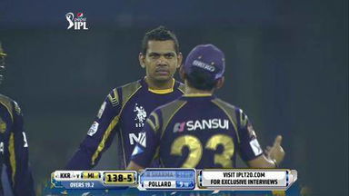M40: KKR vs MI –  Rohit Sharma Wicket