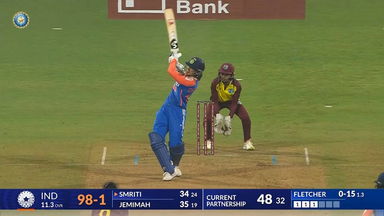 IND-W vs WI-W 2024, 1st T20I: Smriti Mandhana Six